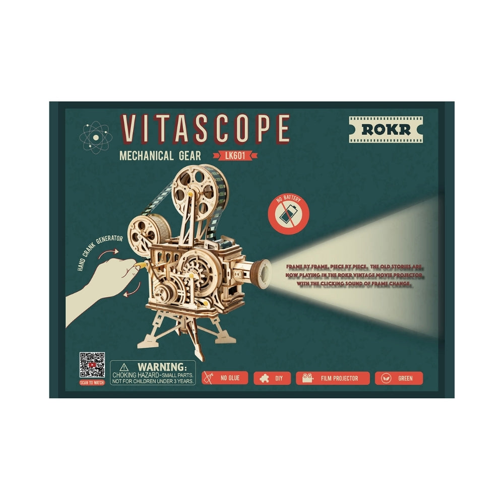 Vitascope mechanical gear model packaging with ROKR branding on a green background