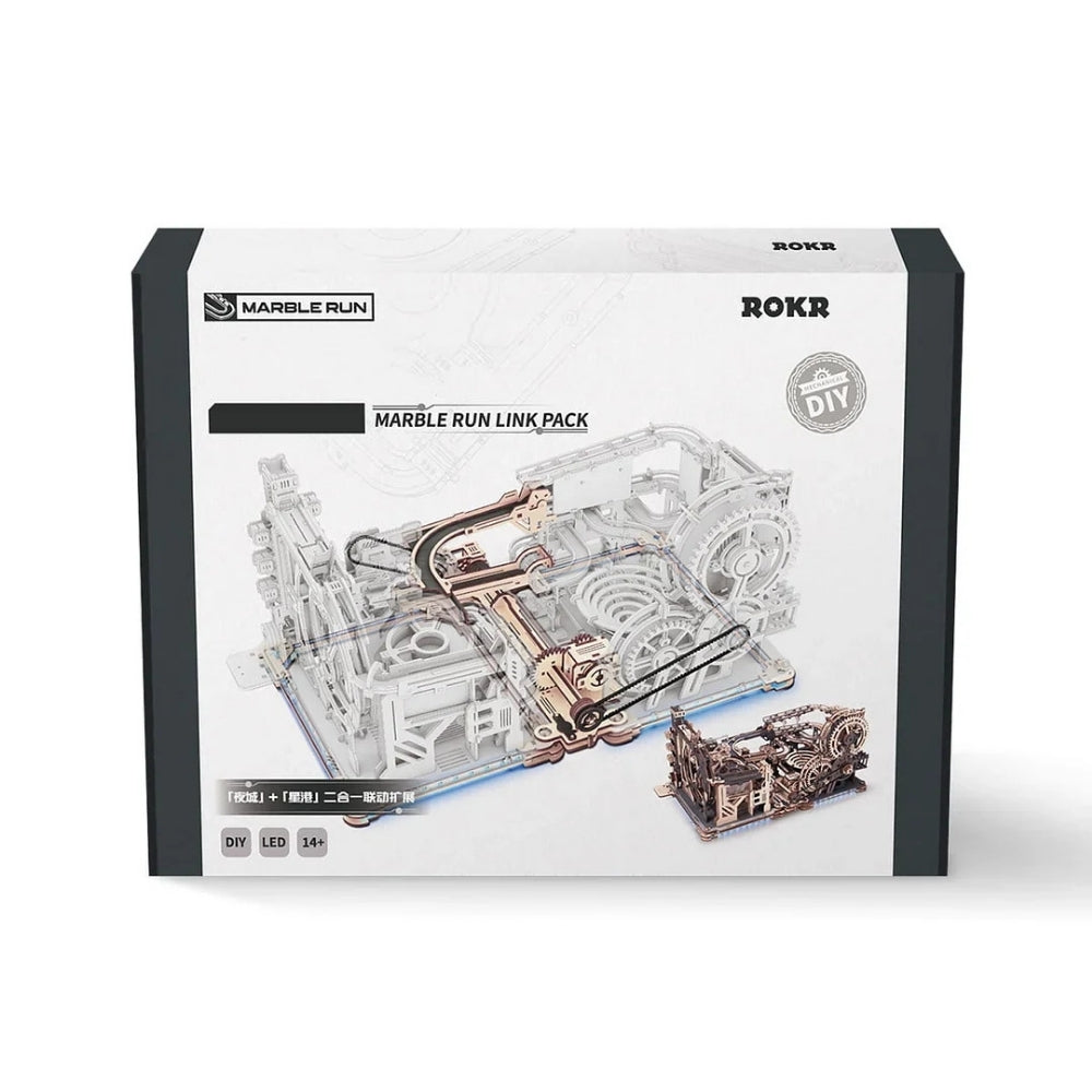 ROKR marble run link pack packaging on a white background