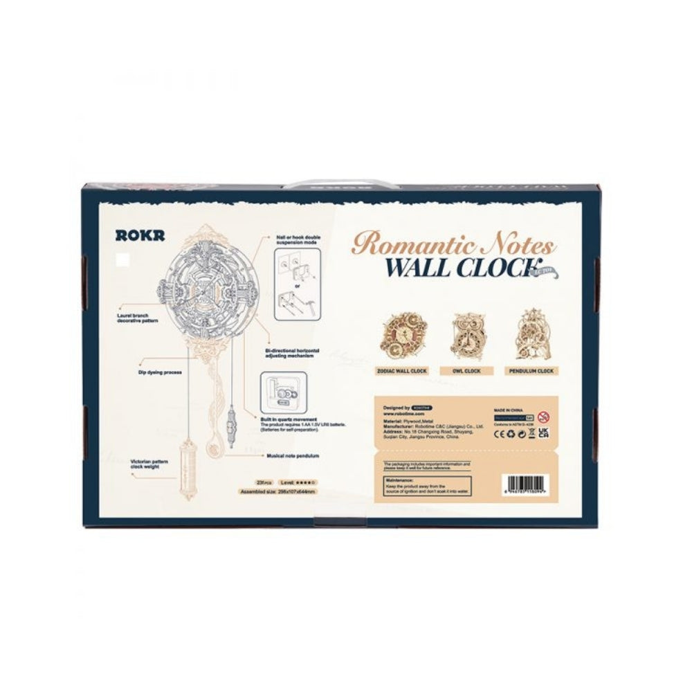 Box of ROKR Romantic Notes Wall Clock on a white background